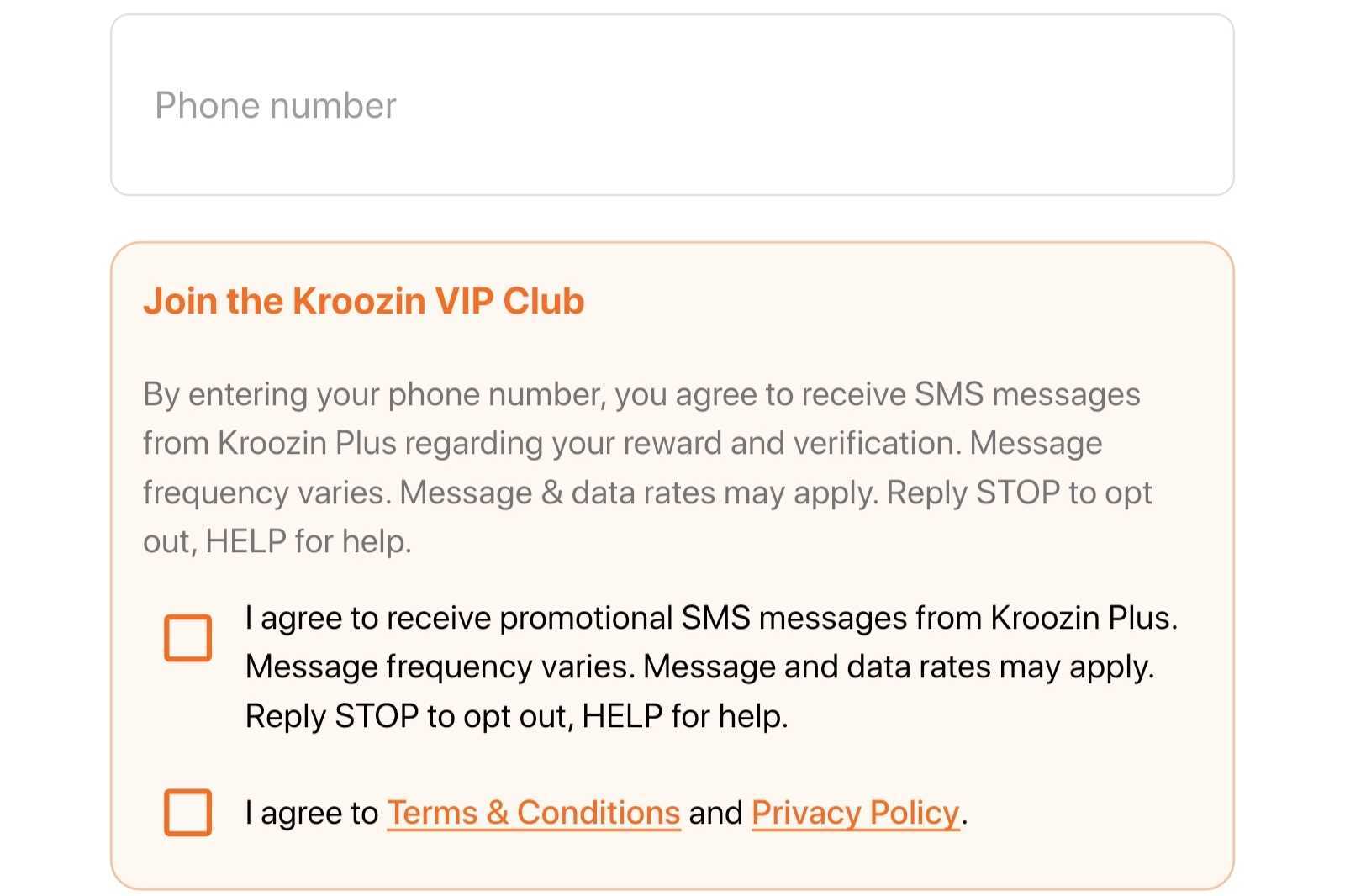 Step 3 — Consent disclosures