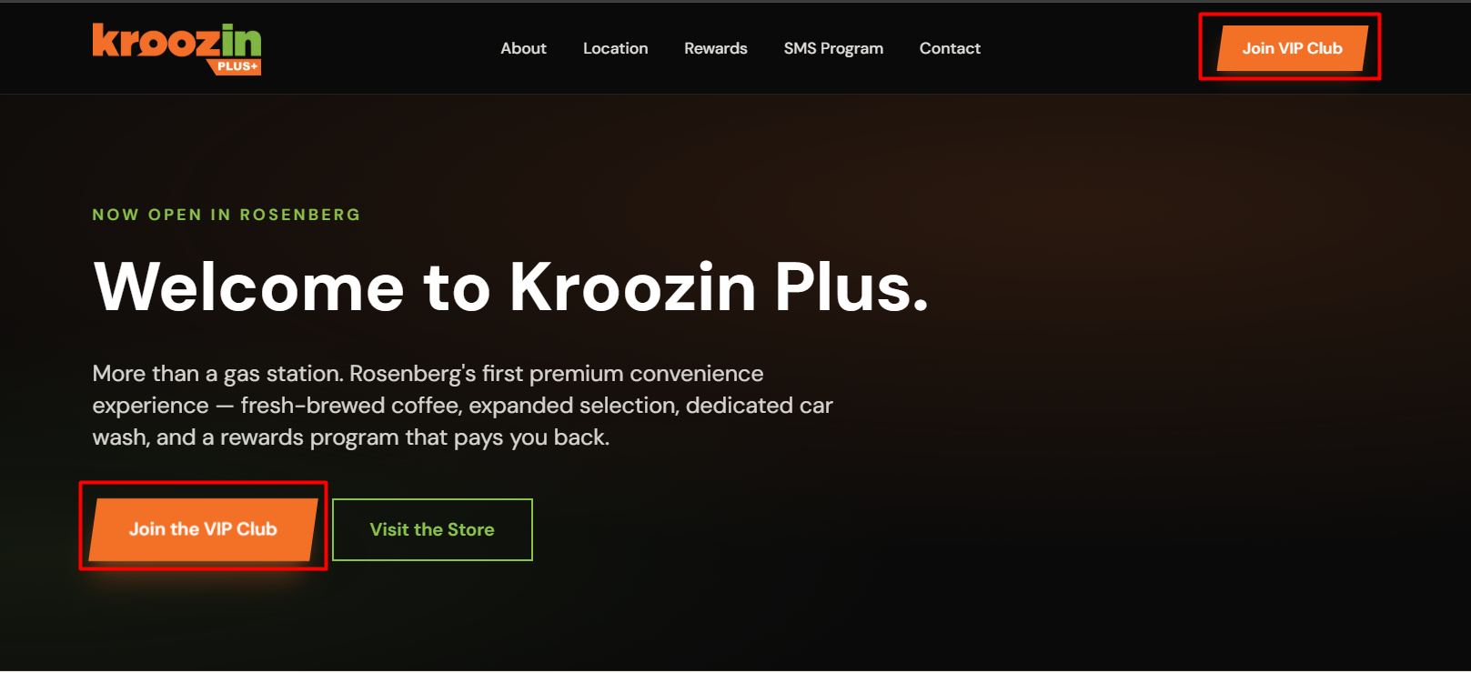Landing page