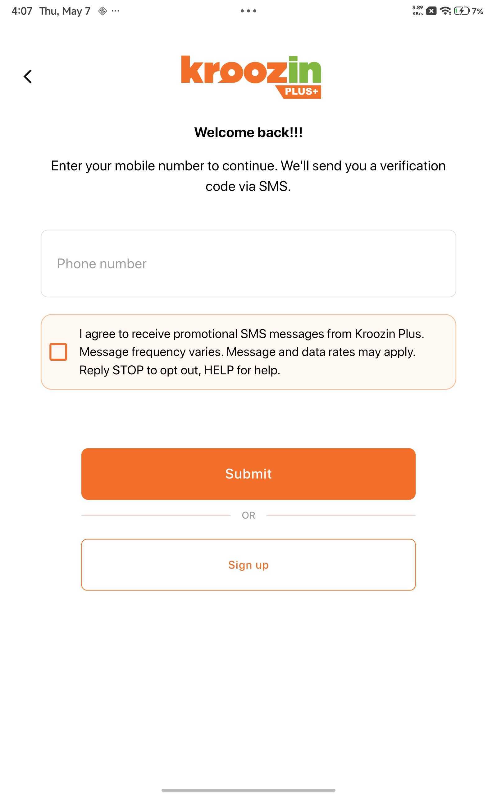 Step 2 — Information entry